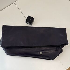 Jill Sander Women’s Dark Purple/almost Black Leather Clutch Bag
